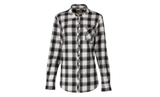 Blue Mountain FLW23-10735 Black Buffalo Women's Plaid Flannel Shirt, Large