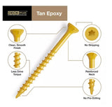 Deck Plus 48415 Exterior Tan Ceramic, Wood Screws, Self-Drilling, (#10 x 2.5"), 1 lb