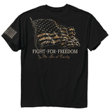 Buck Wear 8791 - Men's Fight Camo Flag Shirt, Black, Medium