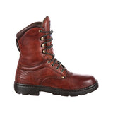 Georgia Boot Men's Eagle Light Lace-Up Work Boots, 8 in., Russet Wildwood, 10.5W
