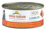 Almo Nature 2216 HQS Complete Dog Chicken Dinner w/ Pumpkin in Gravy - 12 Cans