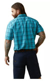 Ariat 10039333 Men's Short-Sleeve Rebar Made Tough Work Shirt Size Medium Bachelor Button