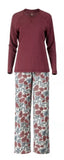 Blue Mountain Women's Long-Sleeve Pajama Set Medium Pinecone