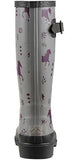 Blue Mountain BM2301 Wellington Women's Rubber Rain Boots Horse Print, Size 8