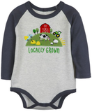 John Deere J4B330HNT Long Sleeve Bodysuit For Infants, Embroidered Design, 6-9 M