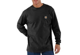 Carhartt K126HTG Black-Colored Men's Long-Sleeve Workwear Pocket T-Shirt, Medium