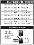 ProBite LF817R Repair Coupling Fitting 0.5 inch Size Push-to-Connect Brass Slip