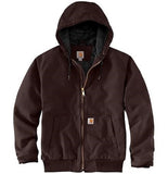 Carhartt 104050-DKB Men's Washed Duck Insulated Active Jacket, Dark Brown, 2XL