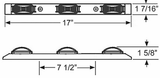 Blazer International B3485R 17 in. Sealed Identification Light Bar Waterproof