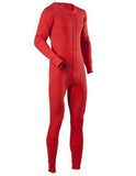 Indera 865US Men's Red Regular Fit Cotton Rib-Knit Union Long Top Suit, Large
