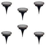 Lux-Landscape SLR2028AS Automatic Outdoor Solar Ground Disc Lights 6 Pack