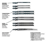 Bosch T10RC 10 piece T-Shank Jig Saw Blade Set for Extra-Clean Wood Cutting