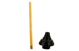 LDR Industries 512 3410 Power Deluxe High-Force Cup Ribbed Toilet Plunger, Black