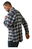Ariat 10046794 Men's Rebar Flannel Durastretch Long Sleeve Work Shirt XXL Blue Khaki Plaid