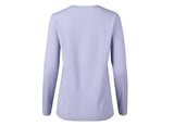 Blue Mountain Persian Violet Women's Long-Sleeve Solid Scoop Neck T-Shirt, Small