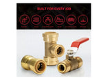 ProBite LF922R 3/4 in. Brass Push-to-Connect Full Port Ball Valve, 200 PSI