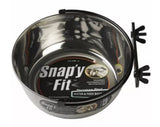 MidWest Homes for Pets 2 Quart Snap'y Fit Stainless Steel Bowl for Dogs, 8 cups/ 64 oz.