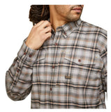Ariat 10046794 Men's Rebar Flannel Durastretch Long Sleeve Work Shirt Medium Alloy Plaid