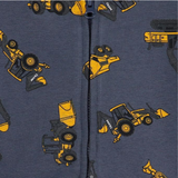 John Deere J4J364BTT Full Zipper French Terry Top, Ombre Blue, 3T