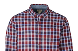 Blue Mountain FMW23-11031 Men's Long Sleeve Oxford Shirt/Red Plaid/XLT