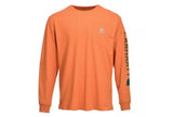 Carhartt Malmalade Heather Loose Fit Heavyweight Long-Sleeve Logo T-Shirt,Medium