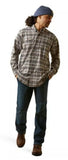 Ariat 10046794 Men's Rebar Flannel Durastretch Long Sleeve Work Shirt XXL Alloy Plaid