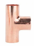 LDR Industries FSW T-34 Single Smooth Wall 0.75 in. Plain End Sweat Tee Copper