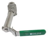 Inline CF8M SS FNPT x FNPT Ball Valve, Locking Lever 1/4" 1000WOG