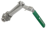 Inline CF8M SS FNPT x FNPT Ball Valve, Locking Lever 1/4" 1000WOG